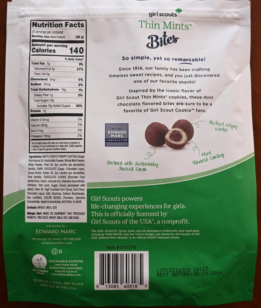 Costco Edward Marc Girl Scouts Thin Mints Bites Review Costcuisine