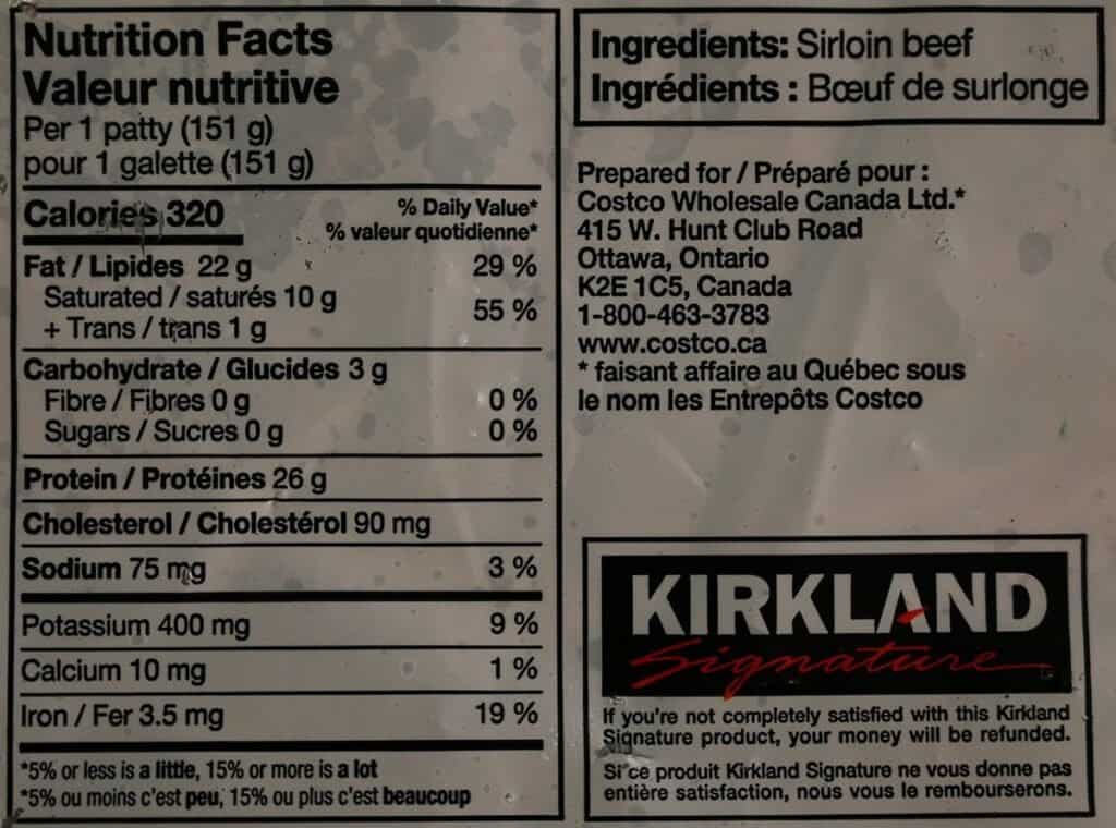 Costco Kirkland Signature Lean Sirloin Beef Patties Review - Costcuisine