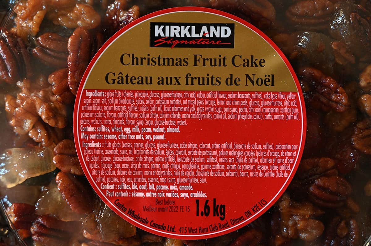 Costco Kirkland Signature Christmas Fruit Cake Review Costcuisine