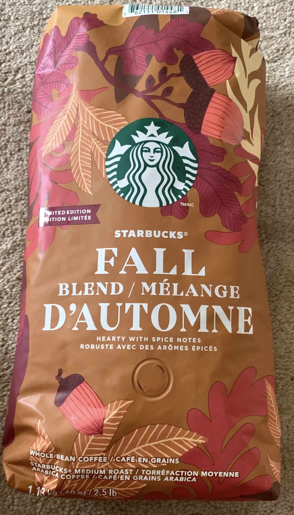 Costco Starbucks Limited Edition Fall Blend Coffee Beans Review -  Costcuisine