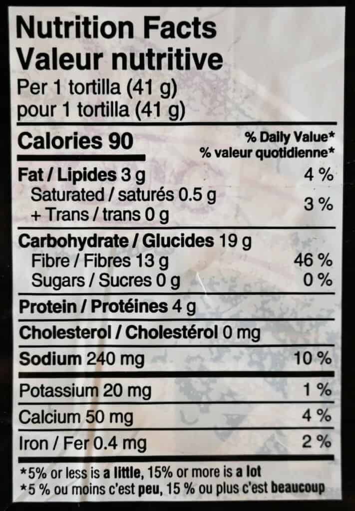 Wheat Tortillas Nutrition Information At Bryan McCarthy Blog