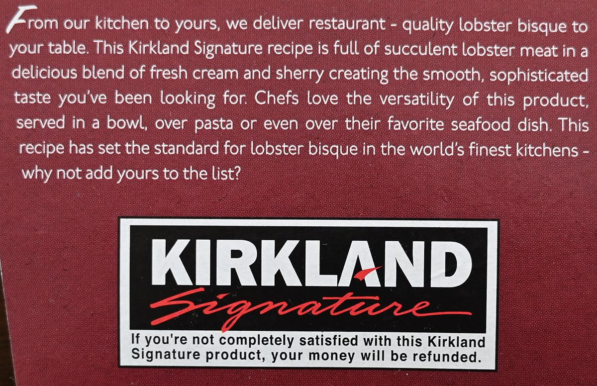 Image of the product description from the back of the packaging.